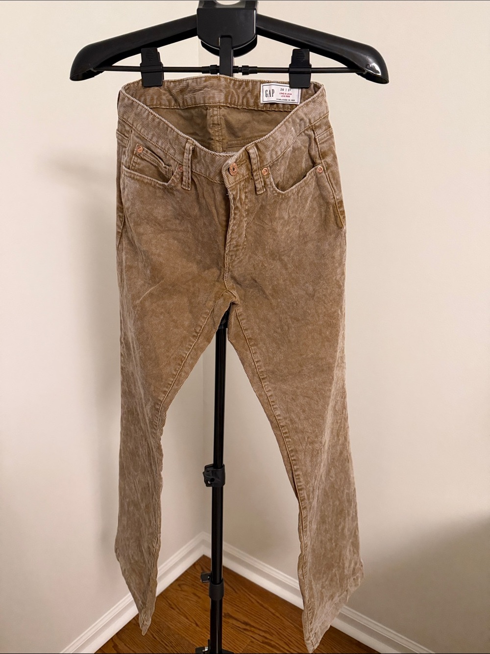 GAP Woman’s Tan Corduroy Slim Straight Jeans